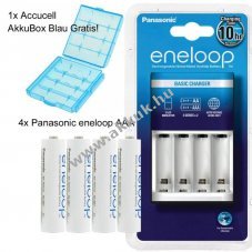 Panasonic eneloop BQ-CC51H t�lt� + 4db eneloop AAA (mikro) akku NiMH