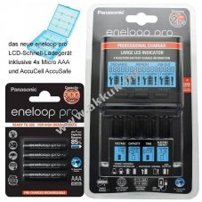 Panasonic eneloop BQ-CC65 LCD t�lt� 4db AAA alk�li NiMH