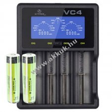 Helyettes�t� akku Panasonic 18650 3,7V 3400mAh 2db/csomag + LCD gyorst�lt� Li-Ion