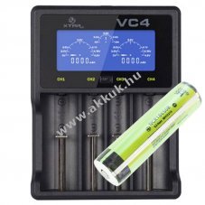 Helyettes�t� akku Panasonic 18650 3,7V 3400mAh 1db/csomag + LCD gyorst�lt� Li-Ion