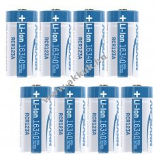 Helyettes�t� akku CR123A 3,7V 700mAh 8db/csomag Li-Ion