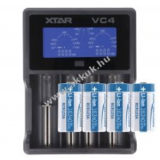 Helyettes�t� akku CR123A 3,7V 850mAh 4db/csomag gyors t�lt�vel Li-ion