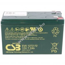 CSB AGM �lom akku 12V 7,2Ah Faston 6,3mm