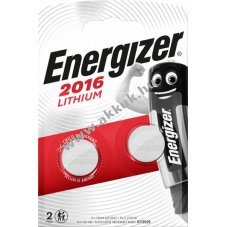 Energizer CR2016 3V gombelem 2db/csomag Lithium