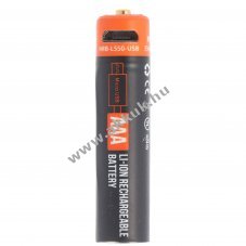 AAA (Micro) t�lthet� akku 1,5V 550mAh USB Li-ion