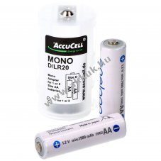 Panasonic eneloop BK-3MCDE/2BE akku AA Mignon ceruza 1,2V 2000mAh 2db/csomag + D adapter NiMH