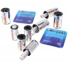 Panasonic eneloop AA akku 1,2V 2000mAh 8db + AAA 2db, adapterek �s AccuSafe doboz NiMH