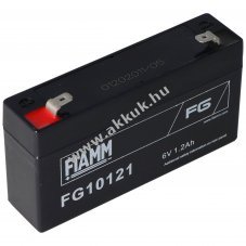 Fiamm FG10121 6,0V 1200mAh Faston 4,8mm akku AGM �lom-zsel�s