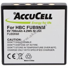Helyettes�t� akku HBC FUB9NM 6V 800mAh NiMH