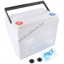 Fiamm 12FGL33 12V 33000mAh M6 csavarmenetes csatlakoz� akku �lom-zsel�s AGM