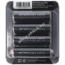 Panasonic eneloop Pro AA Mignon ceruza akku 1.2V 2500mAh 4db/csomag f�nyk�pez�g�p NiMH