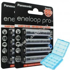 Panasonic eneloop Pro AA Mignon ceruza akku 1.2V 2500mAh 8db/csomag NiMH