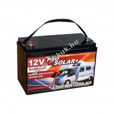 Kraftmax NP12-100Ah T16 Pro Solar+ 12V 100Ah M8 bels� menet akku AGM �s �lom-zsel�s