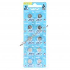 VINNIC AG9 L936 SR936 SR45 394 524 RW33 1,5V 66mAh gombelem 10db/csomag Alkaline