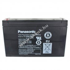 Panasonic LC-R067R2P 6,0V 7,2Ah Faston 4,8mm akku AGM �lom-zsel�s