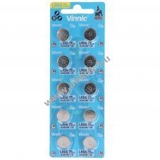 VINNIC LR55 V8GA 191 80 LR1120 LR1121 LR4230 gombelem 1,5V 35-42mAh 10db/csomag Alk�li