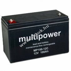 Multipower MP100-12C 12V 100Ah 338x170x212mm AGM �s �lom-zsel�s