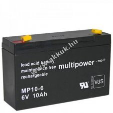 Multipower MP10-6 6V 10000mAh Faston 4,8mm AGM �lom-zsel�s akku