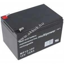 Multipower MP12-12C 12V 12Ah akku �lom-zsel�s AGM