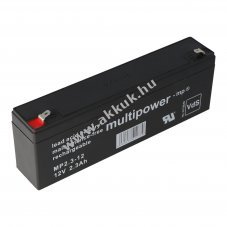 Multipower MP2.3-12 akku 12V 2,3Ah Faston 4,8mm VdS G107033 AGM/�lom-zsel�s