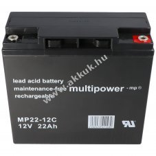 Multipower MP22-12C 12V 22000mAh M6 csavaros csatlakoz� AGM �lom-zsel�s