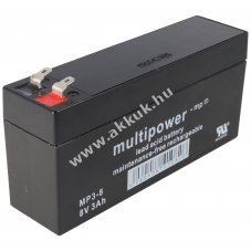 Multipower MP3-8 8V 3000mAh akku AGM �s �lom-zsel�s
