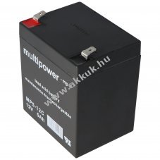 Multipower MP5-12C 12V 5Ah Faston 6,3mm AGM �lom-zsel�s akku