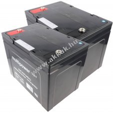 Helyettes�t� akku Multipower MP75-12C 12,0V 75Ah 2db/csomag AS E450F AGM �lom