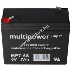 Multipower MP7-6S WP7-6S 6,0V 7000mAh akku AGM �lom-zsel�s