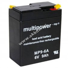Multipower MP9-6A HPS-682F FG10801 WP9-6A 6,0V 9000mAh akku AGM �lom-zsel�s