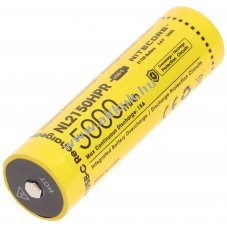 Nitecore 21700 NL2150HPR akku 3,6V 5000mAh be�p�tett USB-C csatlakoz� Li-Ion
