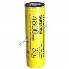 Nitecore INR21700 3,6V 4800mAh 35A v�d��ramk�r n�lk�li akku Li-Ion