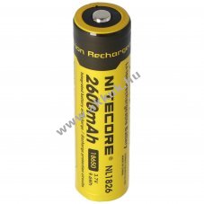 NiteCore NL186 18650 3,7V 2600mAh akku CR18650 18,6x70mm Li-Ion
