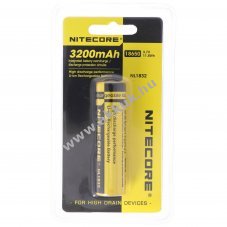 NiteCore 18650 NL188 akku 3,7V 3100mAh Li-Ion