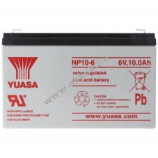 Yuasa NP10-6 6V 10Ah akku Faston 4,8mm agm �lom