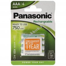 Panasonic Evolta AAA (Micro) HHR-4MVE/4BC DECT telefon akku 1,2V 700mAh 4db/csomag NiMH