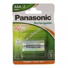 Panasonic AAA (Micro) akku 1,2V 800mAh 2db/csomag NiMH DECT telefon