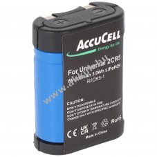 Helyettes�t� akku 2CR5 6V 500mAh Li-Ion