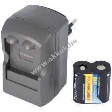 Helyettes�t� akku CR-P2P PowerSet CR-P2 6V 600mAh t�lt�vel Li-Ion