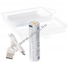 18650 Li-Ion akku 3,7V 3200mAh Micro-USB t�lt�vel