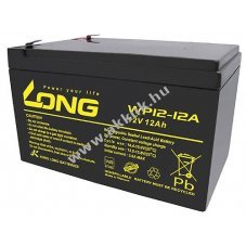 Kung Long WP12-12A F2 12V 12Ah VdS G100036 6,3mm Faston akku AGM �s �lom-zsel�s