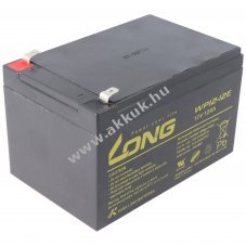 KungLong WP12-12E F2 12V 12Ah 6,3mm Faston akku �lom-zsel�s AGM
