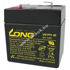 Kung Long WP1-6 6V1Ah Faston 4,8mm akku AGM �lom-zsel�s