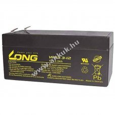 KungLong WP3.3-12 12V 3,3Ah Faston 4,8mm akku AGM �lom-zsel�s