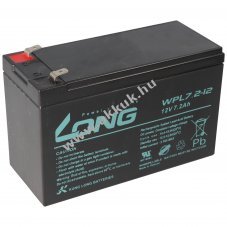 Kung Long WPL7.2-12 F1 12V 7,2Ah 4,8mm Faston csatlakoz� akku �lom-zsel�s AGM