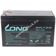 Kung Long WPL7.2-12 F2 12V 7,2Ah 6,3mm Faston Longlife AGM/�lom-zsel�s