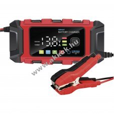 Kraftmax BC-360 aut�s akku/elem t�lt� 12V 6A 3-l�pcs�s LCD