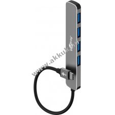 Goobay Slim 4-port USB-C hub USB 3.2 5 Gbit/s USB-A csatlakoz�kkal