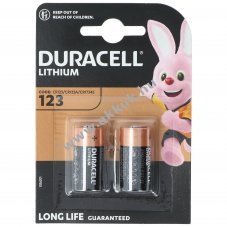 Duracell CR123A Ultra l�tium 3V 1400mAh 2db/csomag
