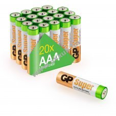 GP AAA mikro elem alk�li 1,5V 20db/csomag
